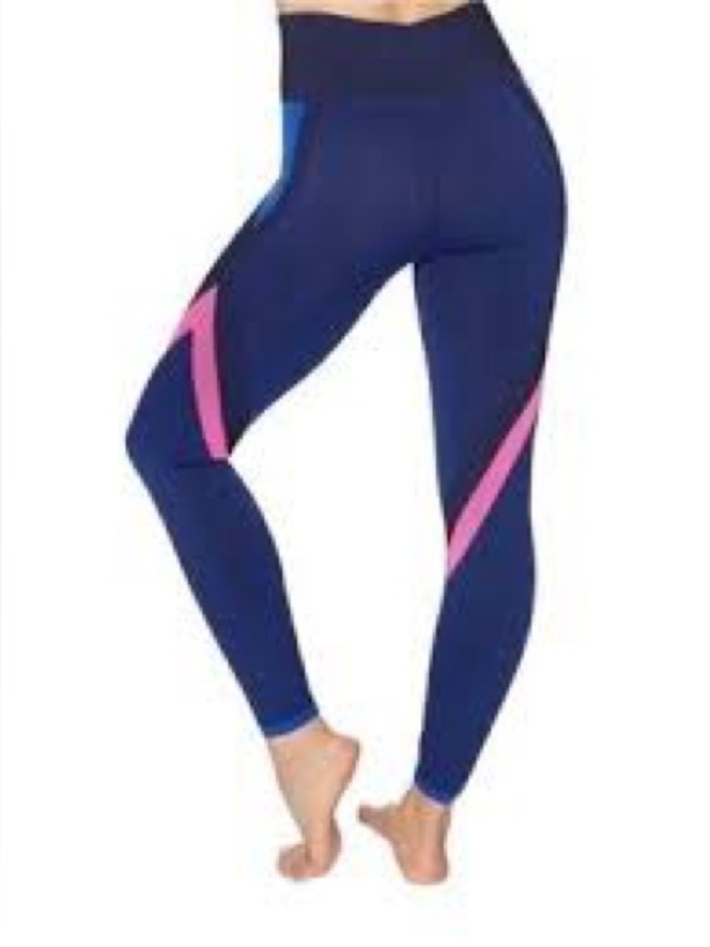Betsy Johnson Workout Pants Navy & Pink Athletic Leggings